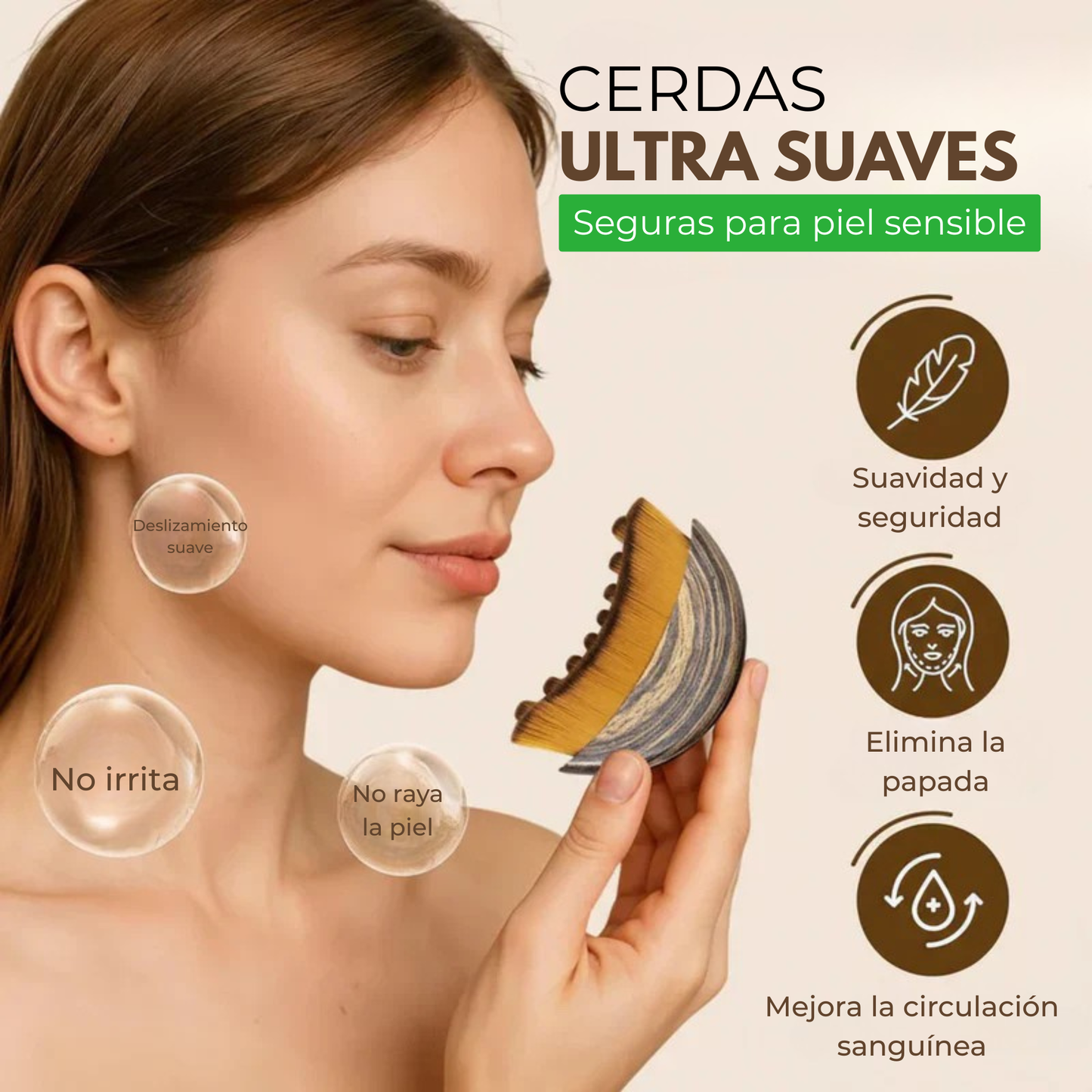 Cepillo Facial de Contorno Linfático