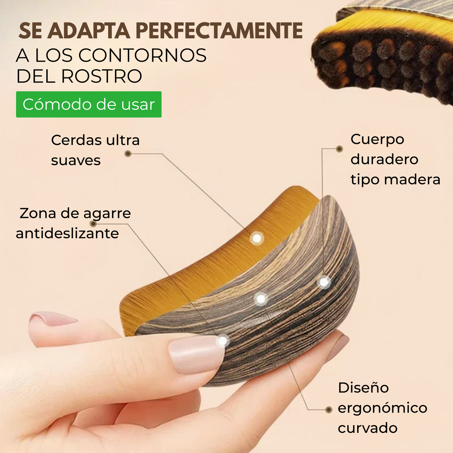 Cepillo Facial de Contorno Linfático